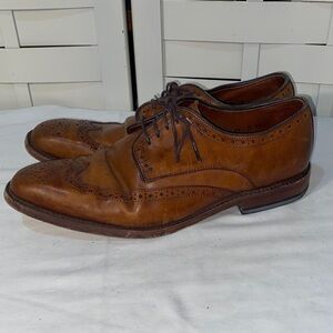 Vintage Allen Edmonds Bel Air Classic Brown Leather Men's Wingtip Dress Shoes